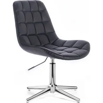 LuxuryForm DESIGN Kosmetická židle PARIS na stříbrném kříži - černá (VPT)