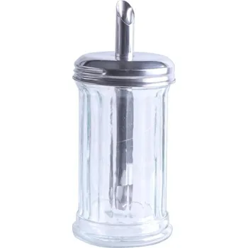 Cukřenka Cukřenka 300ml, dávkovací, kulatá, d7x13cm, sklo/NR