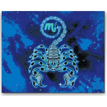 Diamantové malování Diamantové malování - Štír/Scorpio Velikost: 30x40cm, Rámování: Pouze srolované plátno, Diamanty: Čtvercové