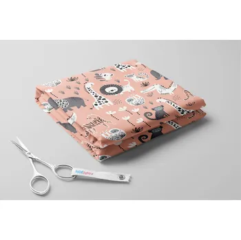 Softshell s beránkem, Malované safari Barva: Růžová