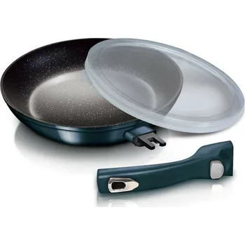 Pánev BERLINGERHAUS Pánev s odnímatelnou rukojetí + víko 24 cm Aquamarine Metallic Line BH-7155