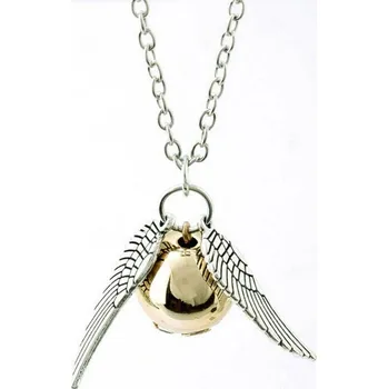 Řetízek Náhrdelník a přívěšek zlatonka - Harry Potter