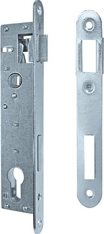 Zámek brány do jeklu 40x40 mm, rozteč 90 mm (Zadlabávací zámek 40 mm, rozteč 90 mm)