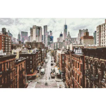Diamantové malování Diamantové malování - Manhattan, New York City Velikost: 40x60cm, Rámování: Pouze srolované plátno, Diamanty: Kulaté