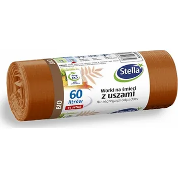 Odpadkový koš Stella STELLA pytle s uchy, na třídění organického odpadu, 60 l, 14 ks., hnědé, hnědé
