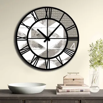 Hodiny ASIR Nástěnné hodiny MDF ZAMRZLÁ VITRÁŽ 50 x 50 cm