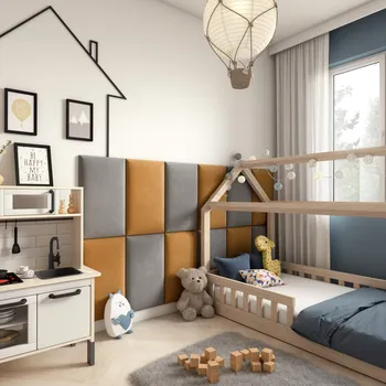 Obklad ELTAP Čalouněný panel SET QUADRATTA 180x100 okrový, šedý