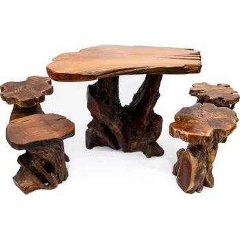 Jídelní set Kořenový set - stůl + 4 stoličky 03