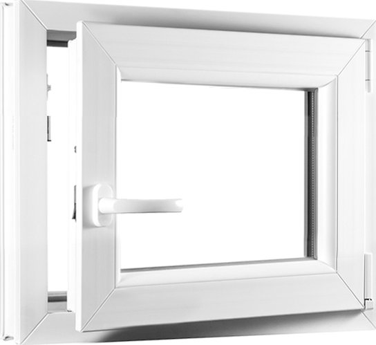 SKLADOVÁ-OKNA.cz Jednokřídlé plastové okno REHAU Smartline+, otvíravo-sklopné pravé - 500 x 650 mm Bílá