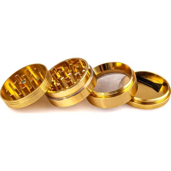 Drtička Black Leaf CNC 5 cm 4-dílná zlatá