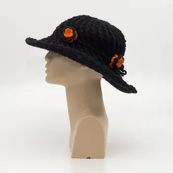 Klobouk Klobouček dámský Klára černo oranžový