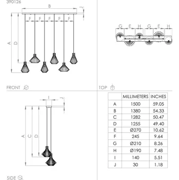 Závěsné svítidlo BASIDANO EGLO 390126