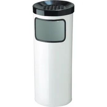 Odpadkový koš HTI Odpadkový koš s popelníkem - bílý 30 l MC-6723