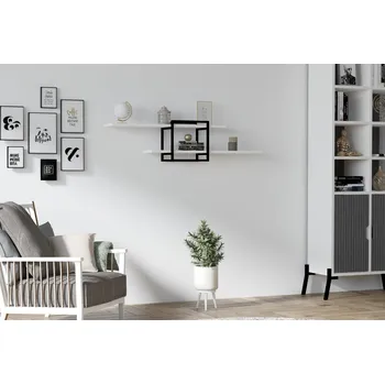 police ASIR Nástěnná police MONE bílá