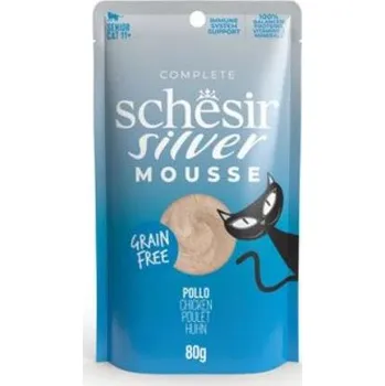 Volný čas Schesir Cat kapsa Senior Lifestage Mousse kuře 80g