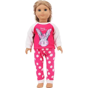 Oblečky pro Baby Born - dvoudílná pyžámka (10 modelů) Varianta: XM181 růžová zajíček