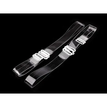 Ramínka silikonová šíře 10 mm; 15 mm s kovovým zapínáním, malé, 3 (15 mm) transparent bílá