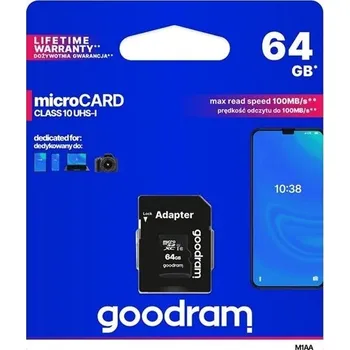 Paměťová karta GOODRAM microSDXC karta 64GB Class 10