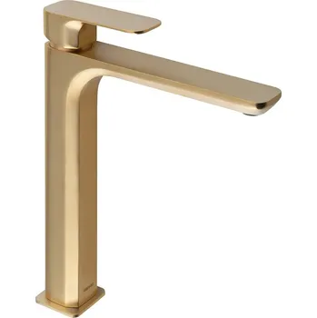 Vodovodní baterie SAPHO SPY stojánková umyvadlová baterie vysoká, prodloužená hubice, zlato mat