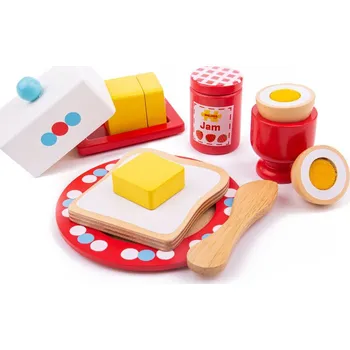 Dřevěná hračka Bigjigs Toys Dřevěný set snídaně