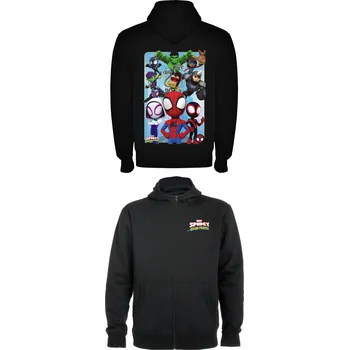 Dívčí mikina Mikina se zipem Spidey a jeho úžasní přátelé Barva: černá, Velikost: 122/128 - 7/8let