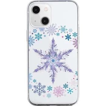Pouzdro na mobilní telefon Kryt iPhone 13 silikon Snowflake (obal neboli pouzdro na iPhone 13)