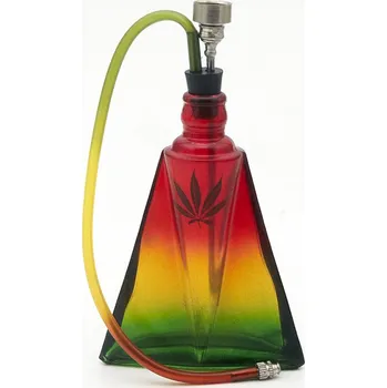 Bicí nástroj Bong sklo Cannabis Pocket Rasta 18 cm