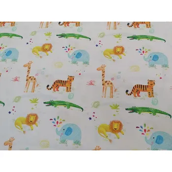 BYTEMA Bavlněná látka JUNGLE DOODLE šíře 150 cm