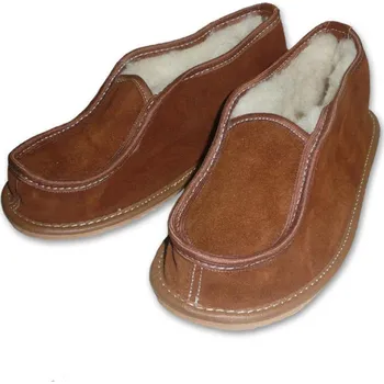 Dámské válenky Ovčí věci Merino pantofle/pardály semišové s uzavřenou patou Velikost: 46