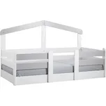 Dětská postel 90x190 Boom - bílá/šedá