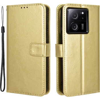 Pouzdro na mobilní telefon Crazy knížkové pouzdro na Xiaomi 13T/13T Pro - zlaté