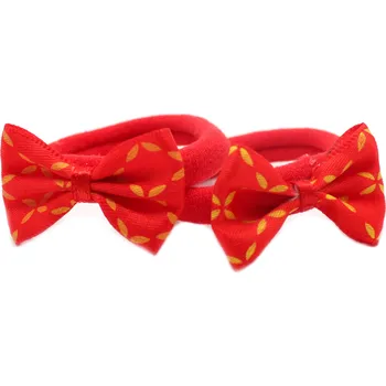 Gumičky s mašličkou, 2 ks Barva: červená