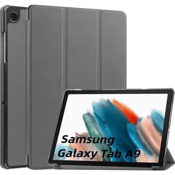 Pouzdro na tablet VSECHNONAMOBIL 66395 LEATHER Zaklápací kryt Samsung Galaxy Tab A9 šedý