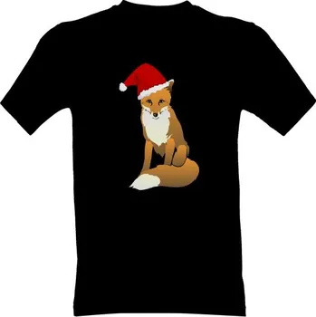 Tričko s potiskem Liška s čepičkou pánské