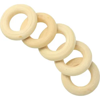 Dřevěná hračka Natana dřevěné kroužky 25 mm sada 5 kusů