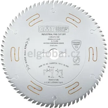 Příslušenství k pile CMT Orange Tools CMT CHROME Pilový kotouč pro podélné a příčné řezy - D350x3,5 d30 Z84 HW Odhlučněný C28568414MVYP