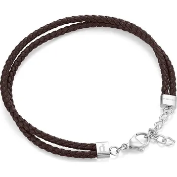 Náramek ŠPERKY-NM, Police hnědý kožený náramek Close Up PEAGB0008802