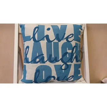 Dekorativní polštářek BYTEMA Dekorační povlak na polštář LIVE TYRKYSOVÝ 40 x 40 cm