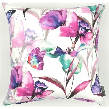 Dekorativní polštářek BYTEMA Povlak na polštářek CATALEYA fialovo-tyrkysová 45 x 45 cm