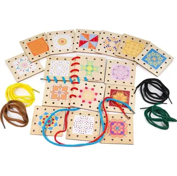 Dětské zboží Šití - Provlékací obrázky, Patchwork (Bigjigs)