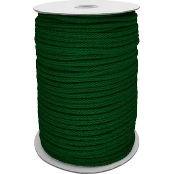 Příze Oděvní šňůra PES Ø6 mm, barva Zelená tm. (876)