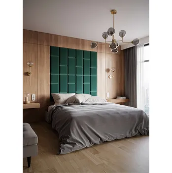 Obklad ELTAP Čalouněný panel SET QUADRATTA 180x180 zelený