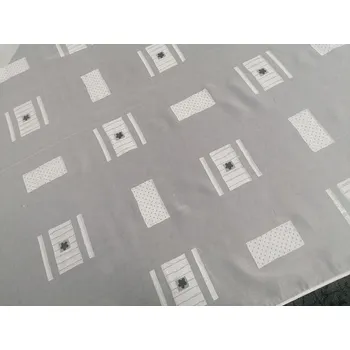 Sazenice BYTEMA Voálová záclona kostky béžovo-šedé 180 180 cm