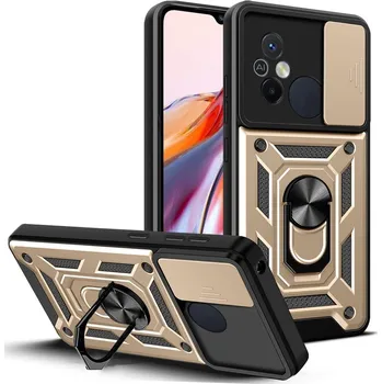 Pouzdro na mobilní telefon Slide odolný kryt na Xiaomi Redmi 12C - zlatý