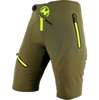cyklistický dres Kraťasy dámské HAVEN ENERGY khaki/žluté XXL