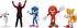 Figurka JAKKS Pacific Ježek Sonic 2 sada 5 ks Sonic/Tails/Knuckles/Buzz Bomber/Robotnik
