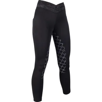 Jezdecké kalhoty HKM Legíny jezdecké Ruby HKM, s gripem, dětské, černé 170-176