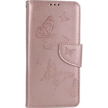 Pouzdro na mobilní telefon Pouzdro Xiaomi Redmi Note 12 knížkové Butterfly růžové světlé (kryt neboli obal na Xiaomi Redmi Note 12)