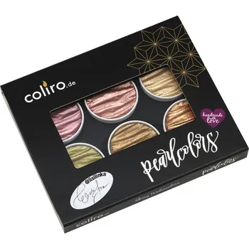 Vodová barva Akvarelové barvy Coliro Pearlcolors - Lisi, sada 6 ks