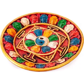 Vonná tyčinka Stojánek na vonné tyčinky Tibet Yin Yang Mandala 12 cm